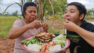 ปลาขาวตากแห้งทอดกรอบๆกินกับส้มตำ | อร่อยนัวร์