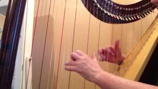 Lever Harp, French song is ( Branle ). On harp.