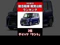 【23年7月】軽自動車販売台数ランキングtop10 軽自動車 販売台数 shorts