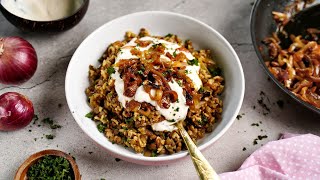 Mujadara | Lebanese Lentils and Rice (Easy, Vegan, Gluten-Free Recipe)