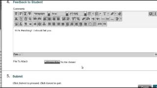 Blackboard 9.1.13: Grade and Return a SafeAssign submission