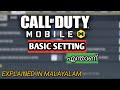 Call of duty mobile basic settings explained in mlayalam | Cod Tips and Tricks Malayalam |