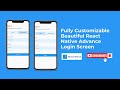 Customizable React Native Advance Login Screen UI | Tab Section In Login Screen | Download free Code