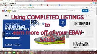 NEW TWIST on using EBAY'S COMPLETED LISTINGS to help you MAKE MONEY on Ebay