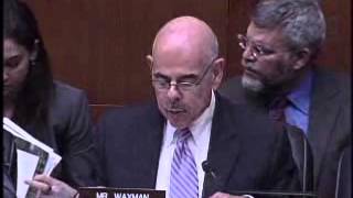 Statement of Ranking Member Waxman, "Consumer Info & Insurance Oversight and ACA"