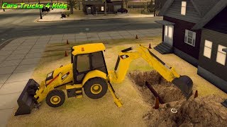 Excavator | Plug the hole | Construction | Cars Trucks 4 Fun