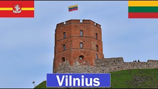 Lithuania, Vilnius Gediminas tower, walking tour [4K]