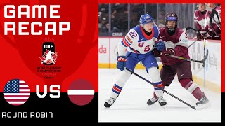 USA vs LATVIA HIGHLIGHTS | 2025 IIHF World Junior Championship