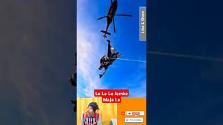 Le Le Le Jamke Maja Le | Jump From Helicopter | Skydiving from Helicopter | #shorts #skydiving