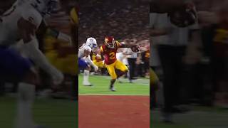 First catch of the game? TOUCHDOWN BRENDEN RICE! #nfl #collegefootball #usc #uscfootball #shorts