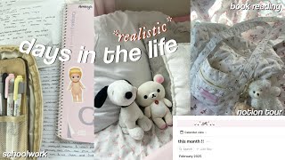 realistic days in my life 🎀📓 reading, school grwm, productivity, etc.