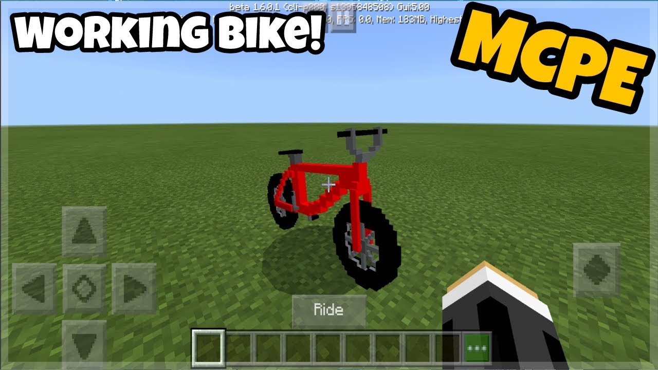 Minecraft Bedrock Edition: Working Bike Tutorials - YouTube