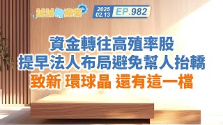 第982集｜資金轉往高殖率股提早法人布局避免幫人抬轎致新 環球晶 還有這一檔｜20250213｜陳建誠 分析師｜股海大丈夫