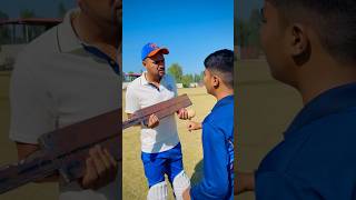 3.5 kg Iron Bat Vs Leather Ball 😱 #cricketwithvishal #shorts