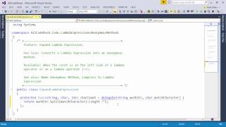 DevExpress CodeRush: Expand Lambda Expression