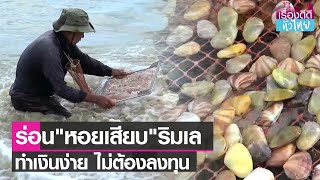 ร่อนหอยเสียบริมทะเล สร้างรายได้ไม่ต้องลงทุน  | เรื่องดีดีทั่วไทย | 4-10-65