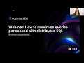 How to maximize queries per second with distributed SQL