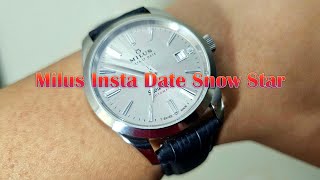 MILUS Instant Date Snow Star Swiss Made Watch Unboxing