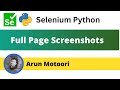 Taking full page screenshot in Selenium Python (Selenium Python)