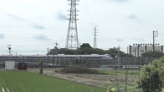 小貝川鉄橋に向っていく上野東京ライン常磐線上り特急ひたちE657系