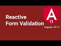 Reactive Form Validation | Part #35 | Angular 10/11 tutorial in Hindi
