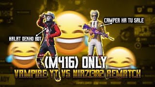 Niazi 302 Called Me Camper and this Happened!😡 | 1 v 1 with Niazi 302 (Rematch) M416🔥|Vampire YT