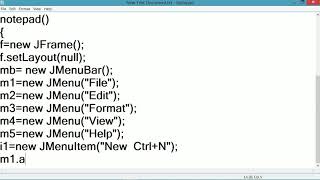 NotePad Designed Using Swing in Java