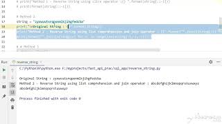 Python 1 Liner ways to Reverse a string