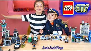 Lego City Police Pretend Play! Cops & Robbers Costume Skits for Kids! | JackJackPlays