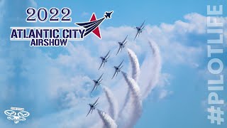 2022 Atlantic City Airshow | U.S. Air Force Thunderbirds F-16 | P-51 Mustang #pilot #airshow #4k