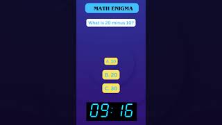 Math Enigma: The Difference of 10 #braingame #collegeprep #interactivelearning