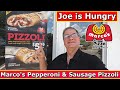 Marco's Pizza New Pepperoni & Sausage Pizzoli Review * Joe is Hungry * 🔴🧀🔴🧀