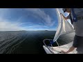 Single-handed sail in light wind on a MacGregor 26S (short clip)