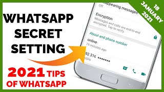 WhatsApp secret Setting 2021 | top tips of WhatsApp in 2021
