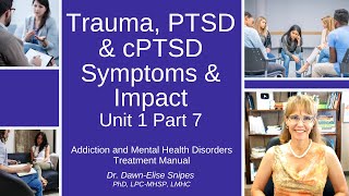 Introduction to Trauma, PTSD, cPTSD | Addiction and Mental Health Recovery Counseling Activities