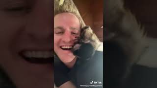 The Best Funny Baby Monkey Playing With Owner And Kiss #Fight#animals#foryou#funny#shorts#babymonkey