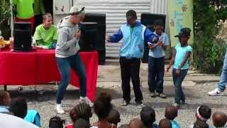 Halli Visit-Smartie Town 8 Oct'14 KFM Ground Patrol Dancing with Smartie Town kids