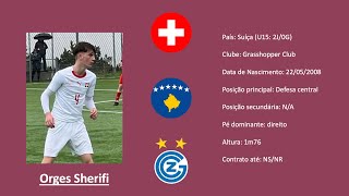 Orges Sherifi | 2008 (Switzerland | Grasshopper CZ) footage vs Hungary U15