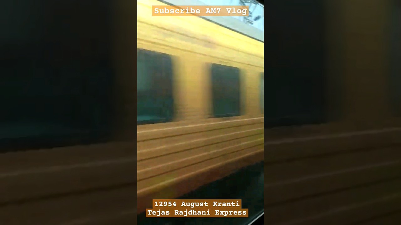 12954 August Kranti Tejas Rajdhani Express Run At 130 Kmph #viral - YouTube