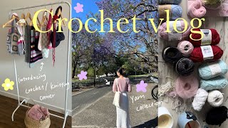 Crochet Vlog✨/introducing everything I made, yarn collection, cooking