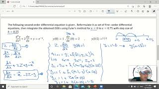 Higher ODEs Euler's Methods numerical Methods