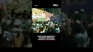 Watch: Stage Collapses, 2 Congress Leaders Injured