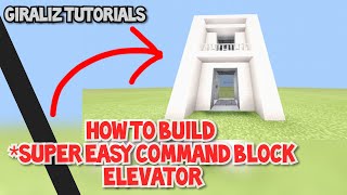 [Tutorial] How to Build a *Super Easy Command Block Elevator* | in MCPE | Easy Tutorial•