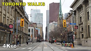 Downtown Toronto Pandemic Walk - Victoria \u0026 Jarvis on April 10, 2020 [4K]