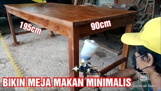 Membuat Meja Makan Minimalis | Membuat Meja Makan Dari Kayu | Woodworking | Nina Taristiana