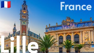 Lille city centre. France. 4K UHD video