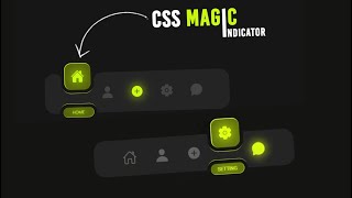 How to create Magic Navigation Menu Indicator using Html CSS & JavaScript | Html & Css Tutorial