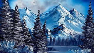 S2 Ep 5 #FNF Full Slow Bob Ross Tutorial - S24 Ep11 "Portrait of Winter" by #PaintWithJosh