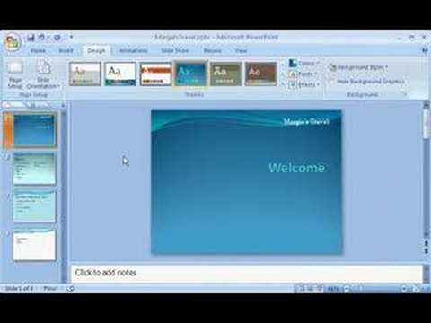 PowerPoint 2007 Demo: Add a background to your presentation PowerPoint 2007 Demo: Add a background to your presentation