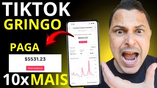 Como criar e MONETIZAR VÍDEOS NO TIKTOK GRINGO e Recebe *10x mais em dólar*